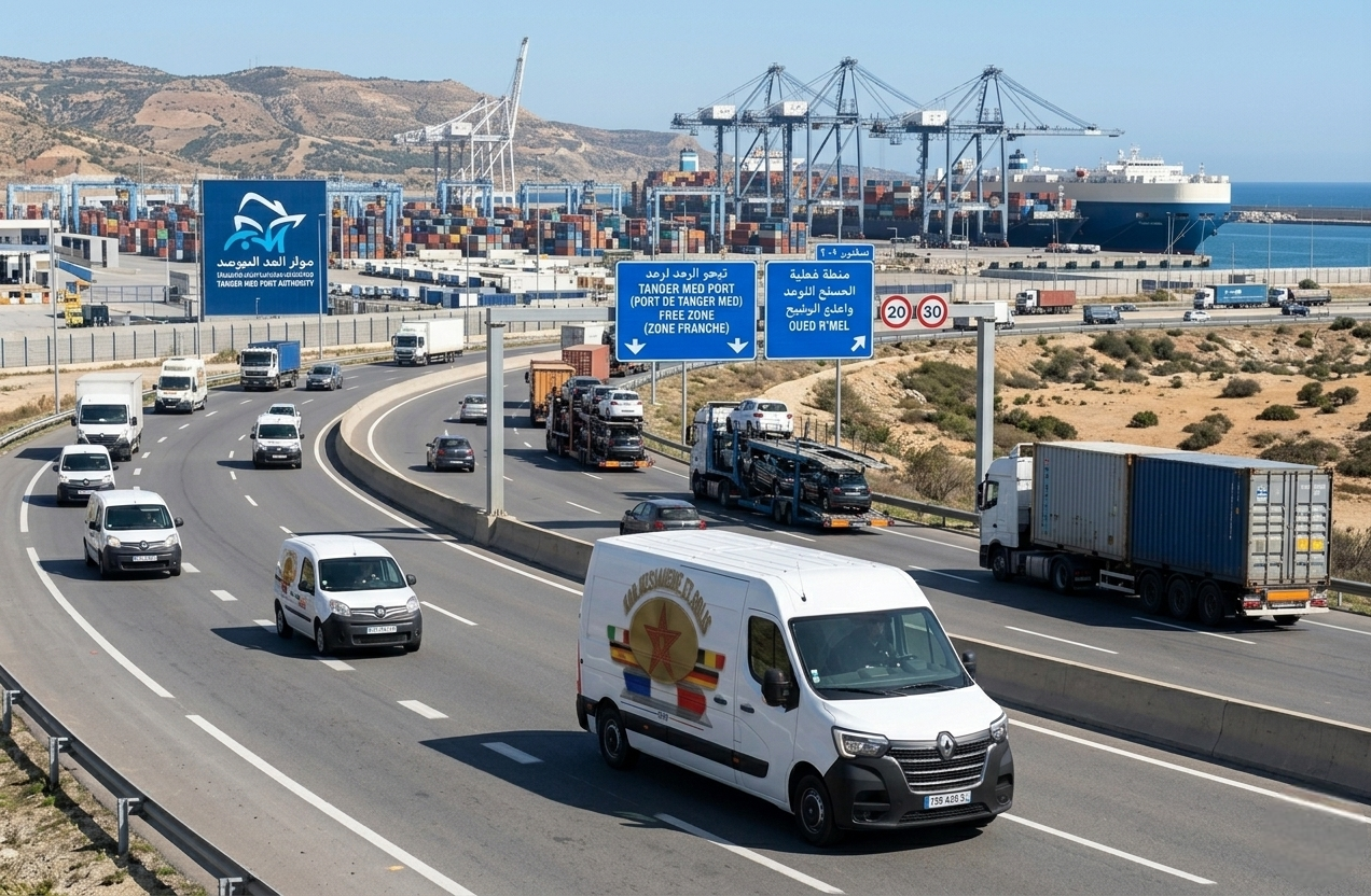 KAR Messagerie — Entrepôt Maroc vue aérienne flotte